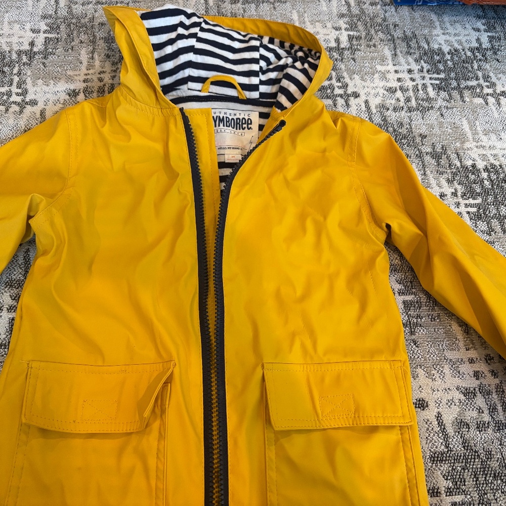 Gymboree yellow raincoat 3t